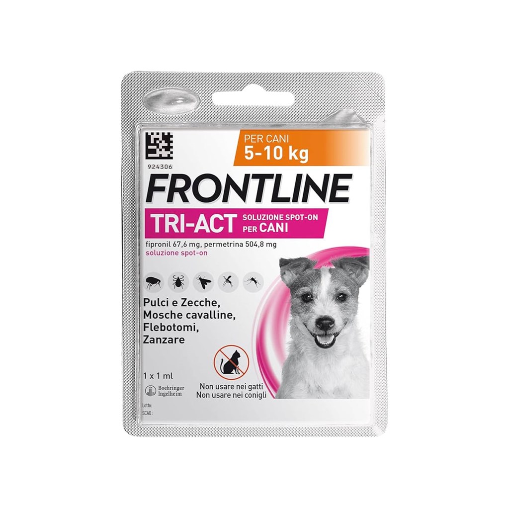 FRONTLINE TRI-ACT DA 5 A 10 KG - 1 PIPETTA